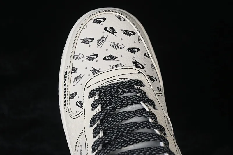 All Categories Nk Air Force 1 Air Force Series Nk Air Force 1 Low Air Force Low Nike Air Force 1'07 Low Silver Beige Black Print Air Force One Low Casual Shoes DF0188-109